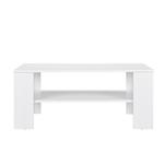 Salontafel Patrice met plank MDF 100x60x43 cm wit