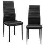 Eetkamerstoel Graz 96x43x52 cm kunstleer set van 2 zwart