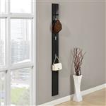 Muurkapstok wandkapstok glanzend 170x15x2,5 cm zwart