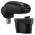 Armsteun Kia Rio III UB 2011-2017 kunstleer zwart rood stiksel