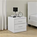 Nachtkastje Hawaii ladekast met 2 lades 38x34x37 cm wit