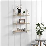 Wandrek Visby met 3 planken verstelbaar houtkleurig