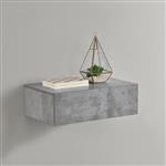 Wandplank met lade zwevend 46x30x15 cm betonkleurig
