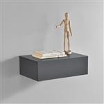 Wandplank met lade zwevend 46x30x15 cm donkergrijs
