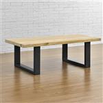 Stalen onderstel set van 2 U tafelpoot 64x40 cm zwart