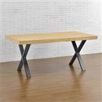Stalen X tafelpoten set van 2 meubelpoot 69x72 cm metaal grijs