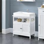 Badkamermeubel wastafelonderkast MDF 60x60x30 cm wit