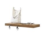 Wandrek met sleutelhouder - walnoot kleur