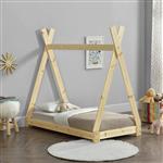 Kinderbed Onejda Tipi grenen met bedbodem 70x140 cm hout