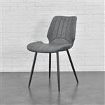 Eetkamerstoel Pohorje set van 2 donkergrijs kunstleer