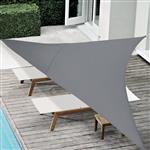 Schaduwdoek - waterafstotend driehoek 3x3x3 m donkergrijs