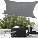 Schaduwdoek - waterafstotend rechthoekig 3x5 m donkergrijs