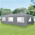 Paviljoen partytent met 8 zijwanden 9x3x2,55 m donkergrijs