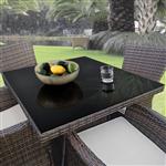 Glasplaat ESG veiligheidsglas 6 mm voor tafels 80x80 cm zwart