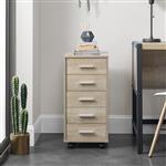Kantoorkast ladekast op wielen 63x33x38 sonoma eikenkleurig