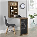 Klaptafel eettafel voor wandmontage met krijtbord hout