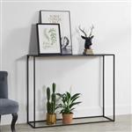 Console tafel sidetable metaal 92x115x32 cm zwart mat