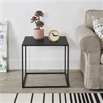 Console tafel sidetable metaal 50x55x55 cm zwart mat