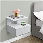 Nachtkastje zwevend Elba met lade 40x35x31 cm wit