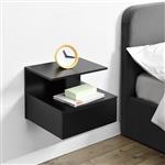 Nachtkastje zwevend Elba met lade 40x35x31 cm zwart