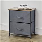 Commode met lades niet-geweven textiel 50x45x30 grijs hout