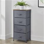 Commode met lades niet-geweven textiel 95x45x30 grijs hout