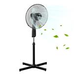 Staande ventilator met drie snelheden 50W 120x60x60 cm zwart