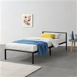 Stalen bed Imatra bedframe met bedbodem 90x200 cm zwart