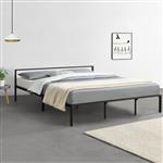 Stalen bed Imatra bedframe met bedbodem 180x200 cm zwart