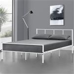 Metalen bedframe Hercules incl. bedbodem 120x200 cm wit