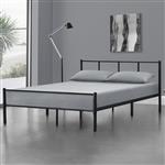Stalen bed Laos bedframe met bedbodem zwart 160x200 cm