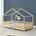 Kinderbed Treviolo met uitvalbeveiliging 90x200 cm houtkleurig