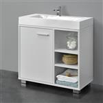 Wastafelonderkast badkamermeubel 55,6x60x31 cm wit