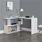 Hoekbureau met open kast Arendal 120x50x76,5 cm wit