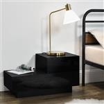 Nachtkastje Sebokeng rechts met lades 38x70x35 zwart hoogglans