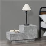 Nachtkastje Sebokeng rechts met lades 38x70x35 cm betonlook