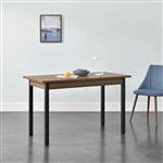Eettafel Den Haag 120x60x75 cm walnootkleurig en zwart