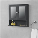 Spiegelkast Linz voor wandmontage MDF 58x56x13 cm donkergrijs