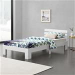 Houten bed Nivala grenen met bedbodem 120x200 cm wit