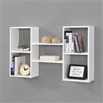 Wandplank Lillesand 4 vakken en 2 planken 101x18x60 cm wit