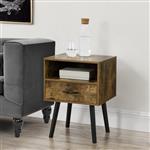 Nachtkastje Gavle met lade 57x42x40 cm houtkleurig donker