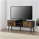 TV meubel Eskilstuna 120x29,5x46,5 zwart houtkleurig donker