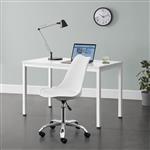 Bureaustoel Atherton op wielen 83-93x48x55 cm wit