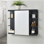 Badkamerkast Harstad met spiegel spiegelkast zwart