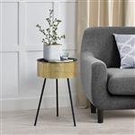 [en.casa] Salontafel Gällivare rond zwart en goud 65xØ40 cm