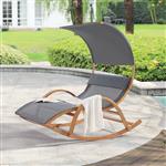 [en.casa] Ligbed schommelstoel Kasos 181x135x190 cm