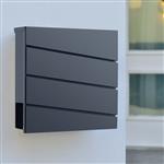 [en.casa] Brievenbus Achtrup 37x37x10,5 cm staal antraciet