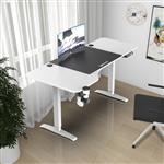 [pro.tec] Game bureau Oxnard zit sta elektrisch in hoogte verstelbaar wit en zwart