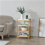 [en.casa] Staand rek Kiuruvesi met 4 planken 70x43x33 cm houtkleurig en wit