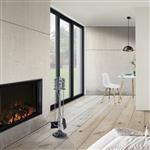 [en.casa] Hardset 5-delig Dovre 80x17,5 cm met gereedschap zilverkleurig